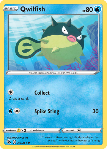 060/264 - Qwilfish - Reverse Holo - [Common]