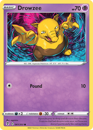 061/203 - Drowzee - Reverse Holo - [Common]