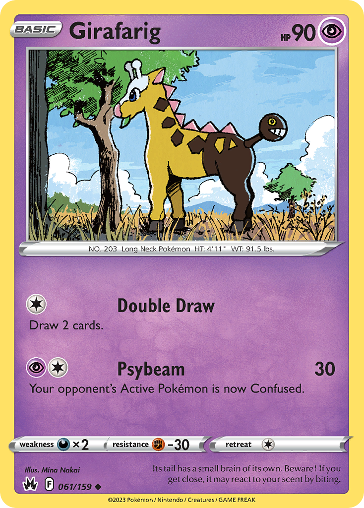 061/159 - Girafarig - [Uncommon] - Reverse Holo