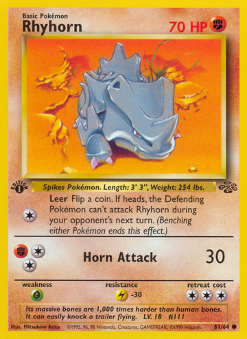 061/064 - Rhyhorn - [1st Edition] - [Common]