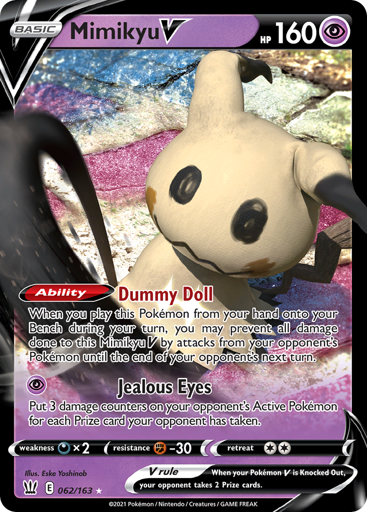 Pokémonkaart 062/163 - Mimikyu V - Battle Styles - [Rare Holo V]