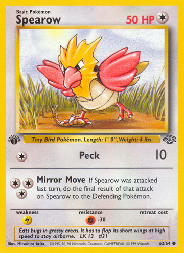 062/064 - Spearow - [1st Edition] - [Common]