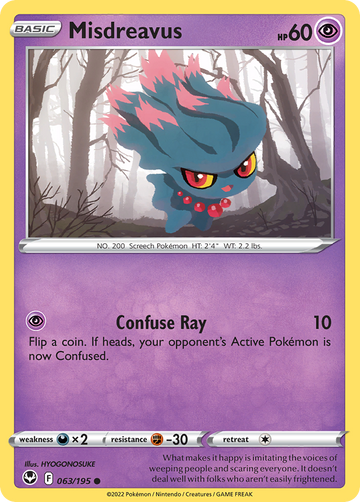 063/195 - Misdreavus - [Common] - Reverse Holo