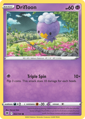 063/189 - Drifloon - Reverse Holo - [Common]