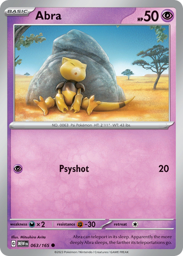 063/165 - Abra - [Common] - Reverse Holo