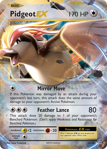 64/108 - Pidgeot-EX - [Rare Holo EX]