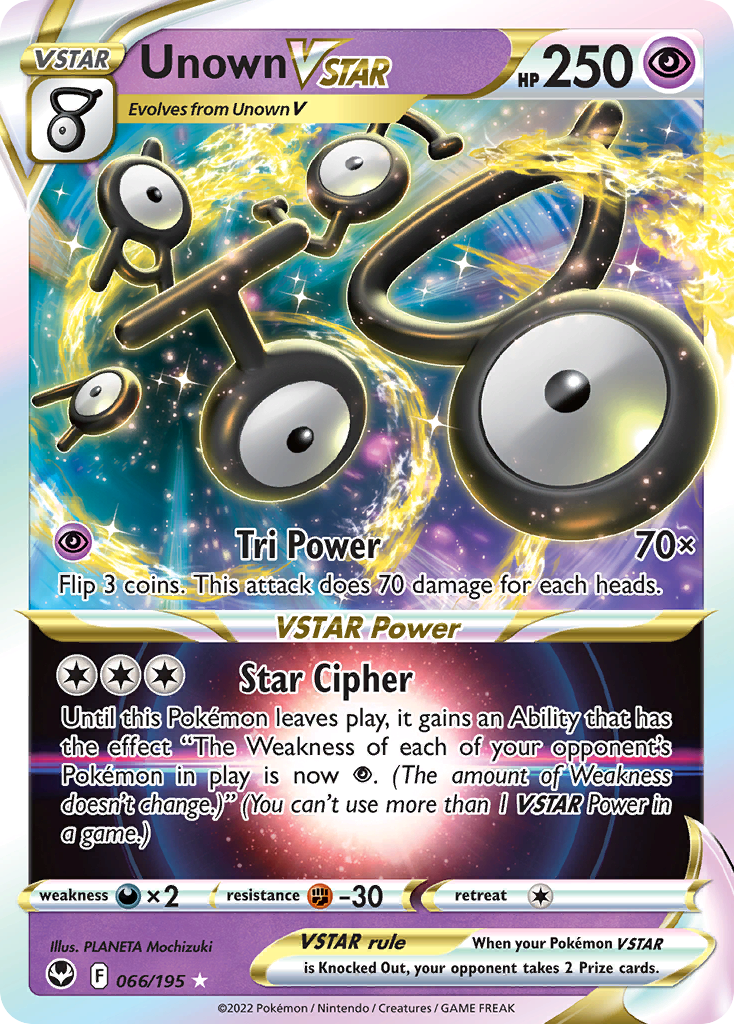 066/195 - Unown VSTAR - [Rare Holo VSTAR]