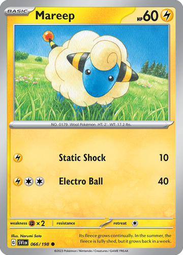 066/198 - Mareep - [Common] - Reverse Holo