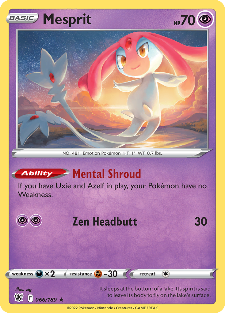 066/189 - Mesprit - [Rare Holo] - Reverse Holo