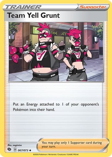 Pokémonkaart 067/073 - Team Yell Grunt - Champion's Path - [Uncommon]