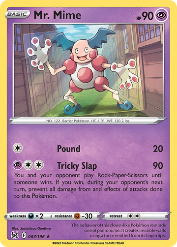 067/196 - Mr. Mime - Reverse Holo - [Rare]