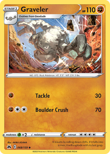 068/159 - Graveler - [Uncommon] - Reverse Holo