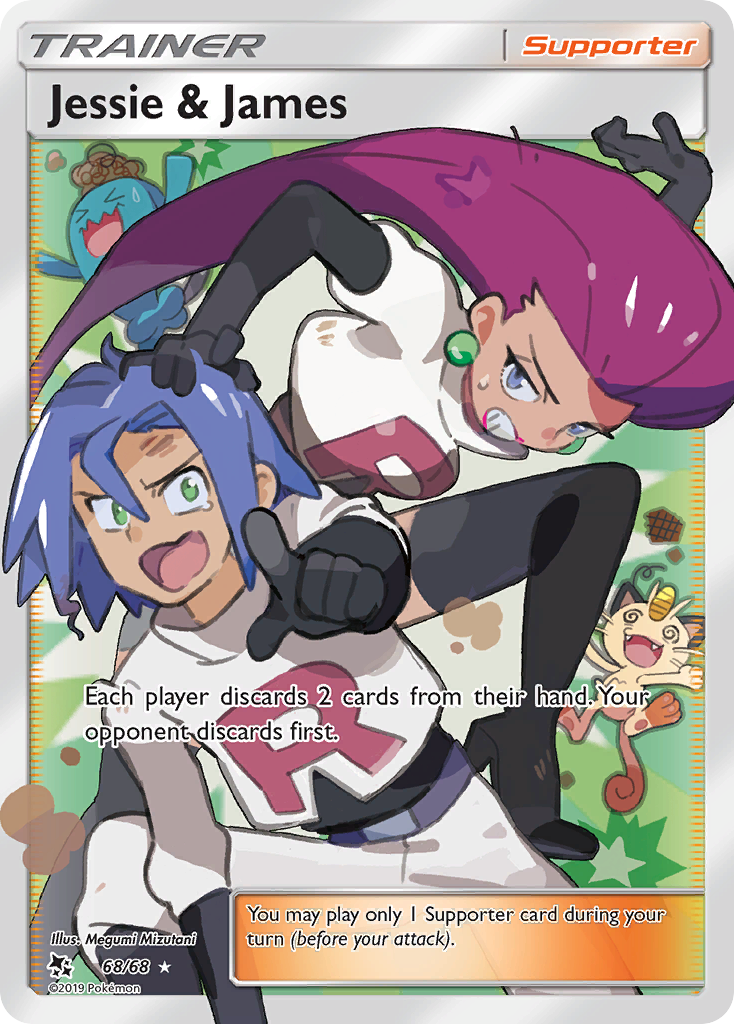 Pokémonkaart 068/068 - Jessie & James - Hidden Fates - [Rare Ultra]