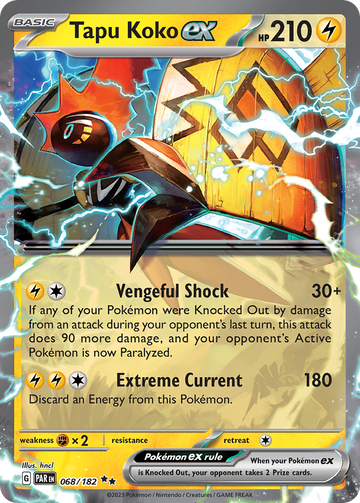 068/182 - Tapu Koko ex - [Double Rare]