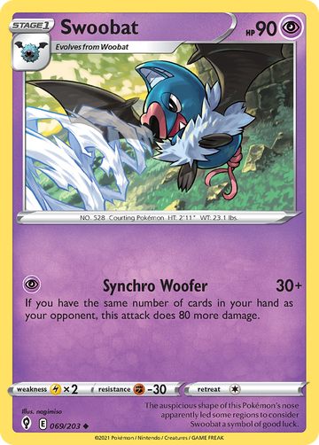 069/203 - Swoobat - Reverse Holo - Reverse Holo - [Uncommon]