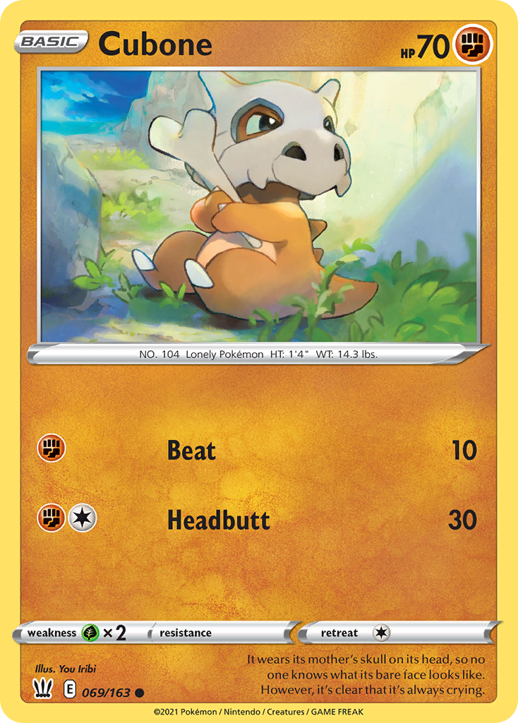 Pokémonkaart 069/163 - Cubone - Battle Styles - [Common]