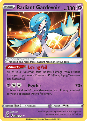 069/196 - Radiant Gardevoir - [Radiant Rare]