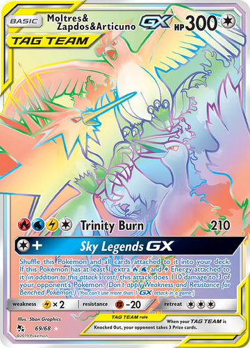 69/68 - Moltres & Zapdos & Articuno-GX - [Rare Rainbow]