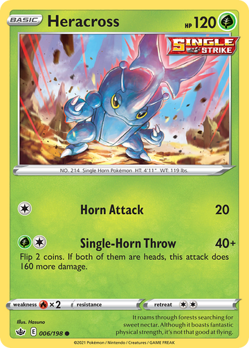 006/198 - Heracross - Reverse Holo - [Common]