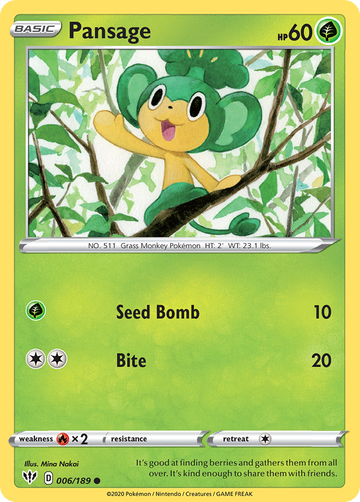 006/189 - Pansage - [Common] - Reverse Holo