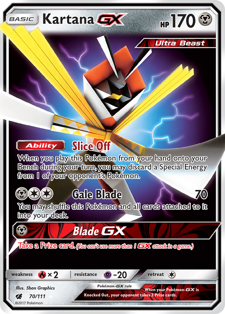 Pokémonkaart 070/111 - Kartana-GX - Crimson Invasion - [Rare Holo GX]