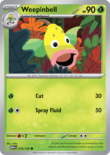 070/165 - Weepinbell - [Common] - Reverse Holo