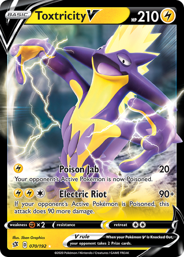 070/192 - Toxtricity V - [Rare Holo V]