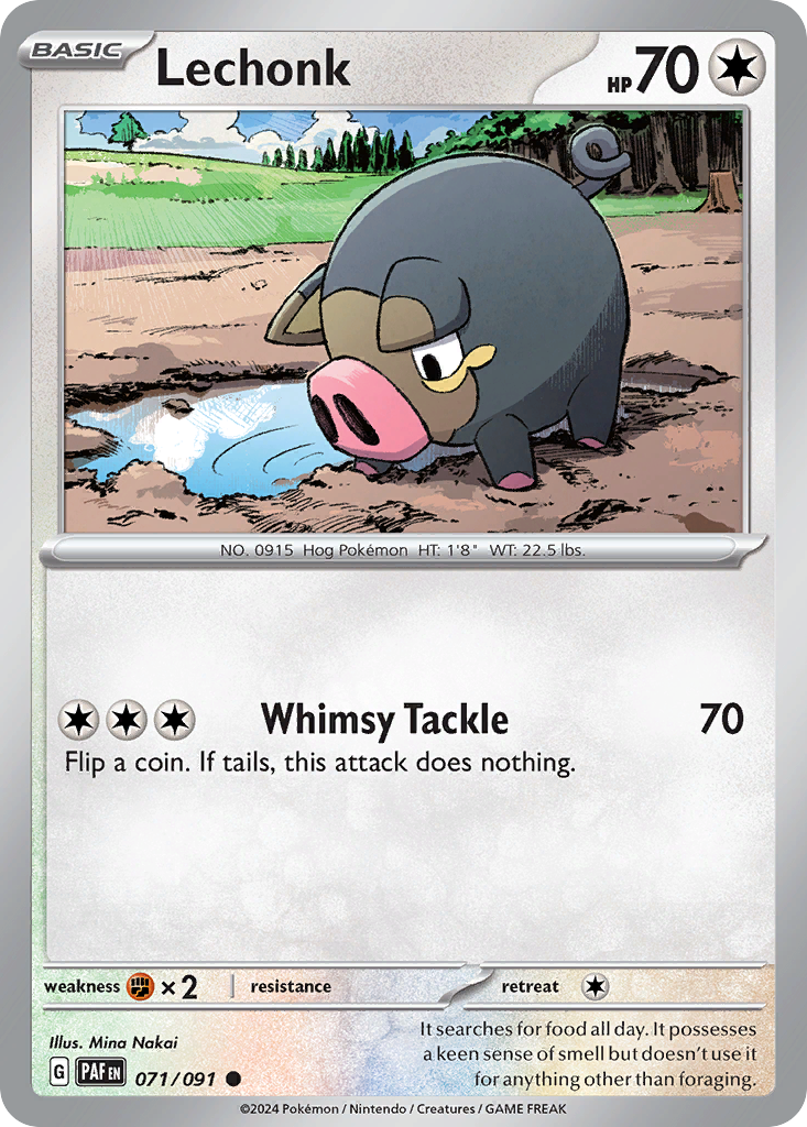 071/091 - Lechonk - [Common] - [Reverse Holo]