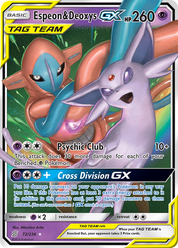 072/236 - Espeon & Deoxys-GX - [Rare Holo GX]