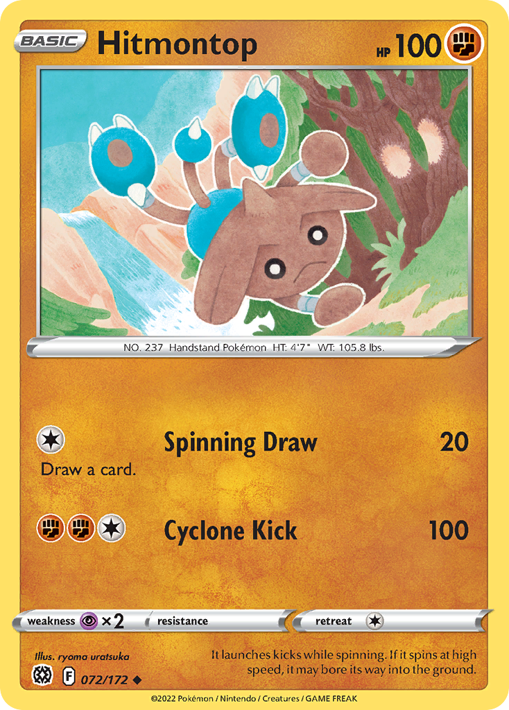 072/172 - Hitmontop - Reverse Holo - [Uncommon]