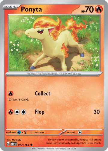 077/165 - Ponyta - [Common] - Reverse Holo