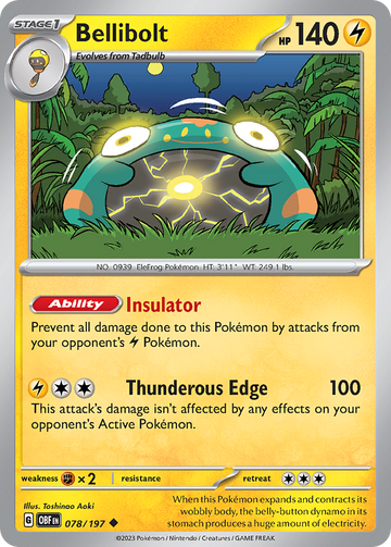 078/197 - Bellibolt - [Uncommon] - Reverse Holo