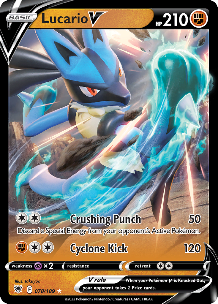 078/189 - Lucario V - [Rare Holo V]