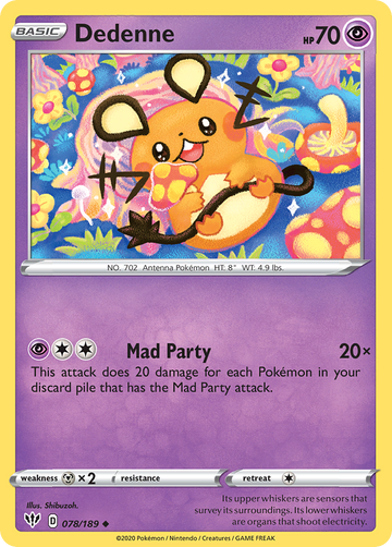 078/189 - Dedenne - [Uncommon] - Reverse Holo