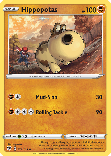 079/189 - Hippopotas - Reverse Holo - [Common]