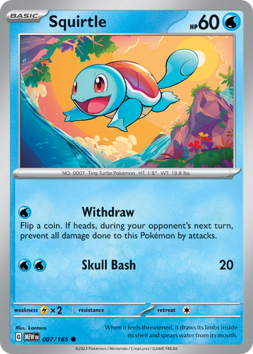 007/165 - Squirtle - [Common] - Reverse Holo