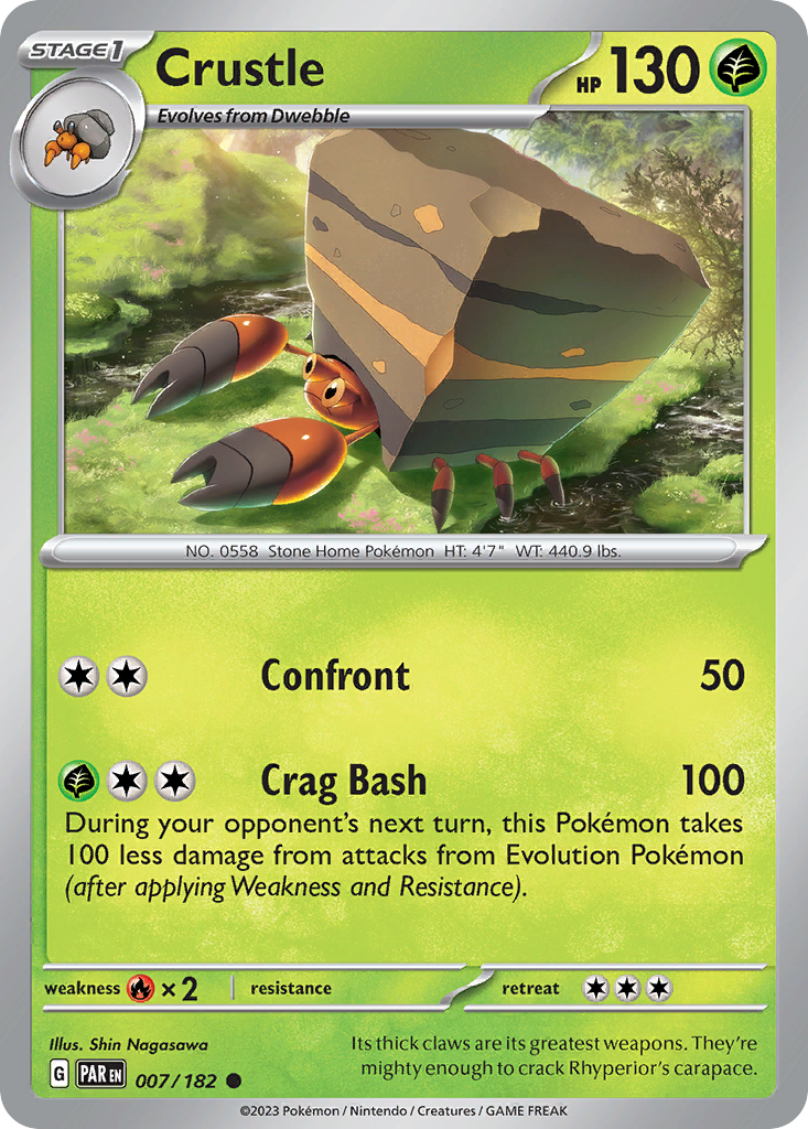 007/182 - Crustle - [Common] - Reverse Holo-Pokemeister