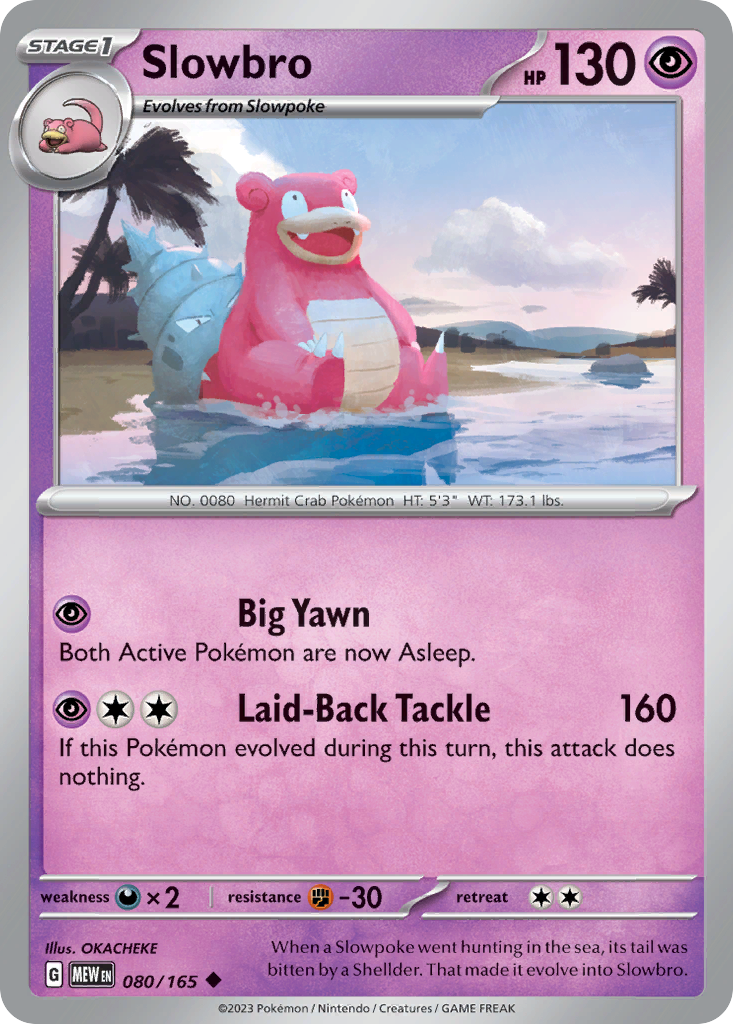 080/165 - Slowbro - [Uncommon] - Reverse Holo
