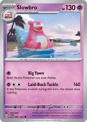 080/165 - Slowbro - [Uncommon] - Reverse Holo