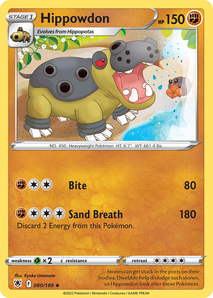 080/189 - Hippowdon - Reverse Holo - [Uncommon]