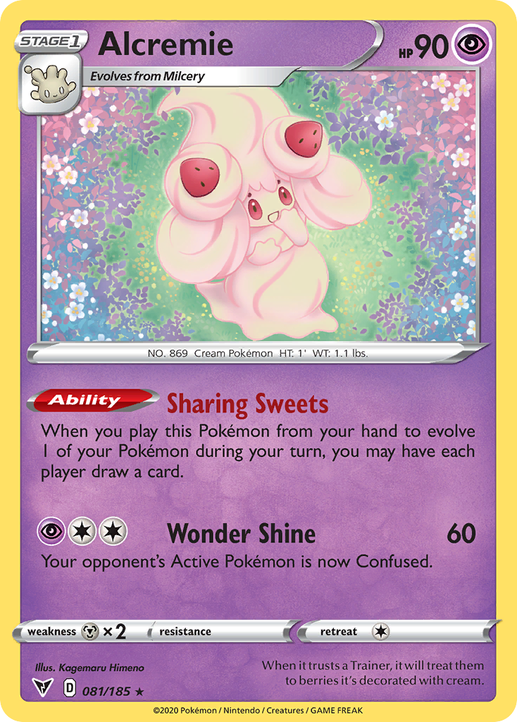 Pokémonkaart 081/185 - Alcremie - Vivid Voltage - [Rare]