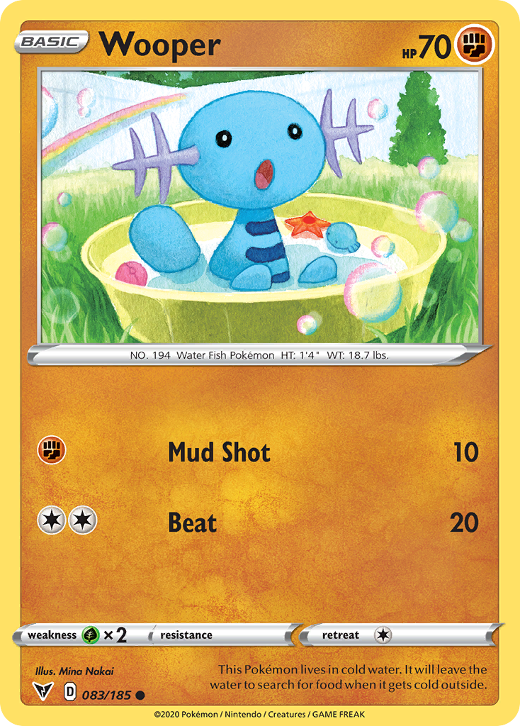 Pokémonkaart 083/185 - Wooper - Vivid Voltage - [Common]