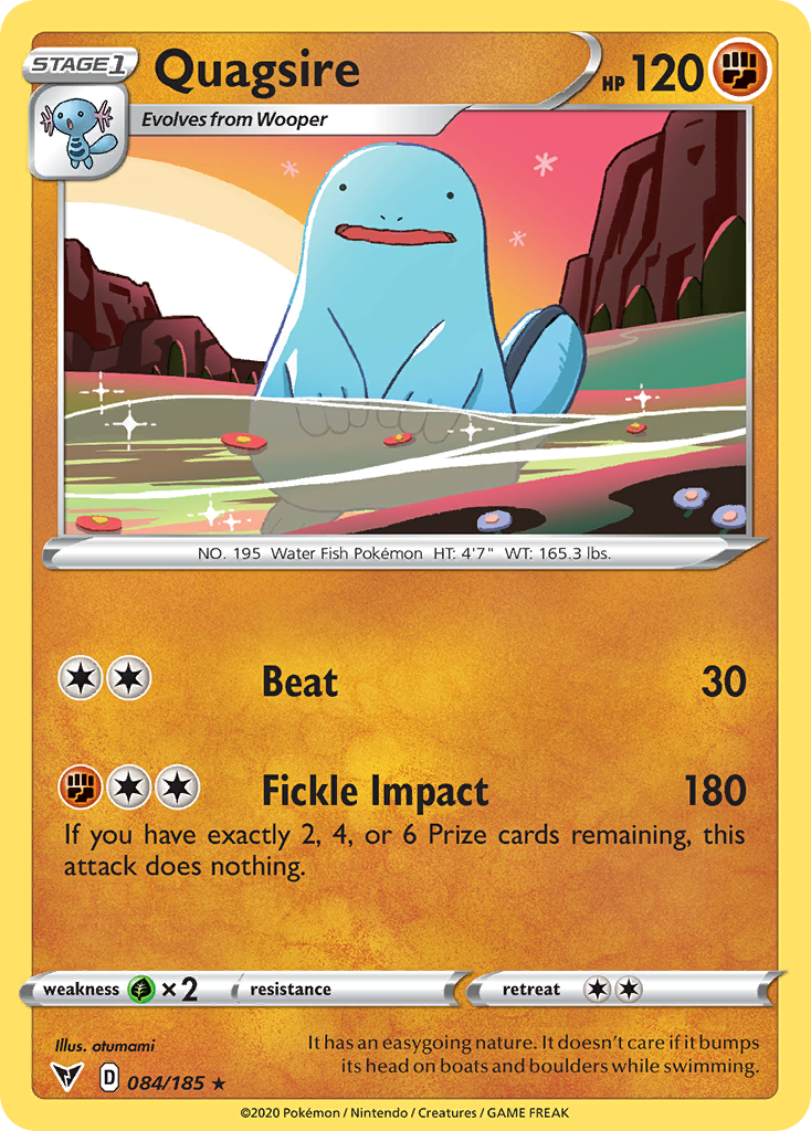 Pokémonkaart 084/185 - Quagsire - Vivid Voltage - [Rare]