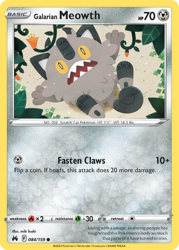 084/159 - Galarian Meowth - [Common] - Reverse Holo