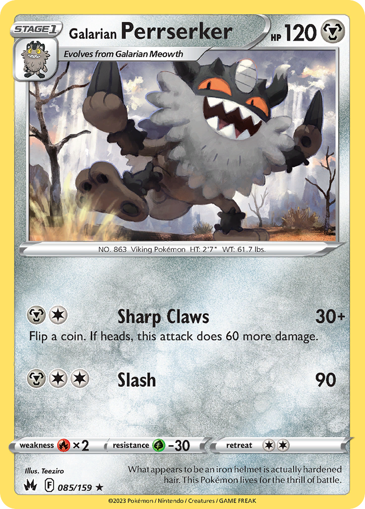 085/159 - Galarian Perrserker - [Rare] - Reverse Holo