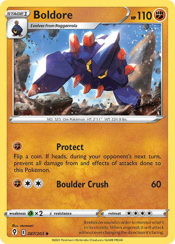 087/203 - Boldore - Reverse Holo - [Uncommon]