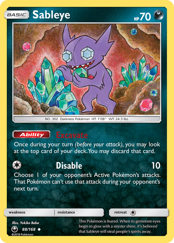 088/168 - Sableye - [Uncommon]