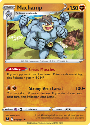 088/196 - Machamp - Reverse Holo - [Rare Holo]