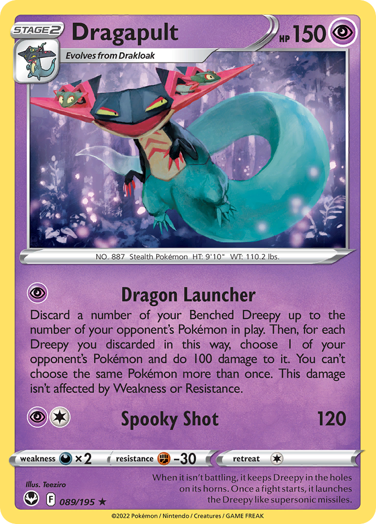 089/195 - Dragapult - [Rare Holo] - Reverse Holo