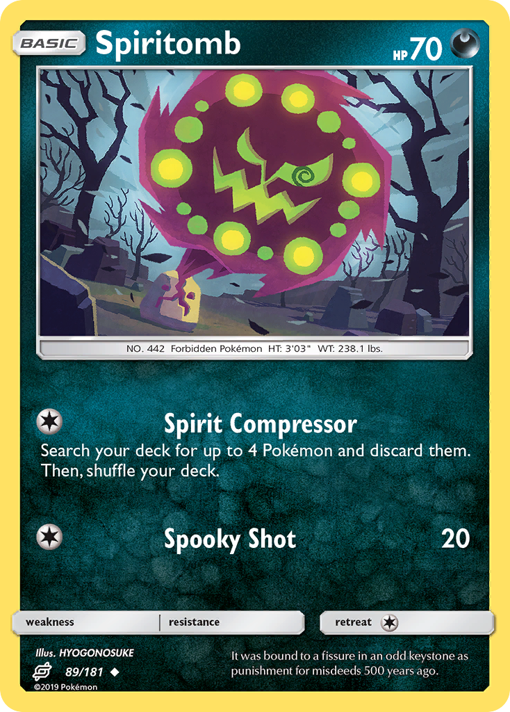 Pokémonkaart 089/181 - Spiritomb - Team Up - [Uncommon]